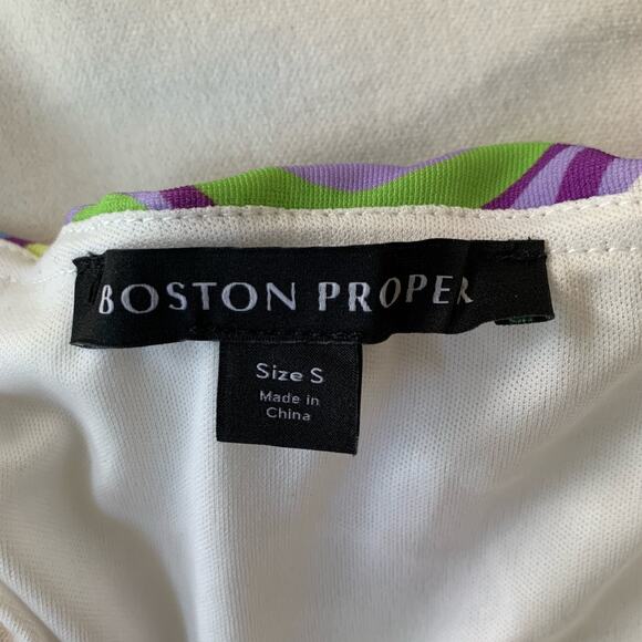 Boston Proper sleeveless sheath dress keyhole front shelf bra unlined size Small - Picture 5 of 9